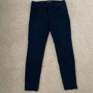 WHBM black skinny ankle jeans mid rise